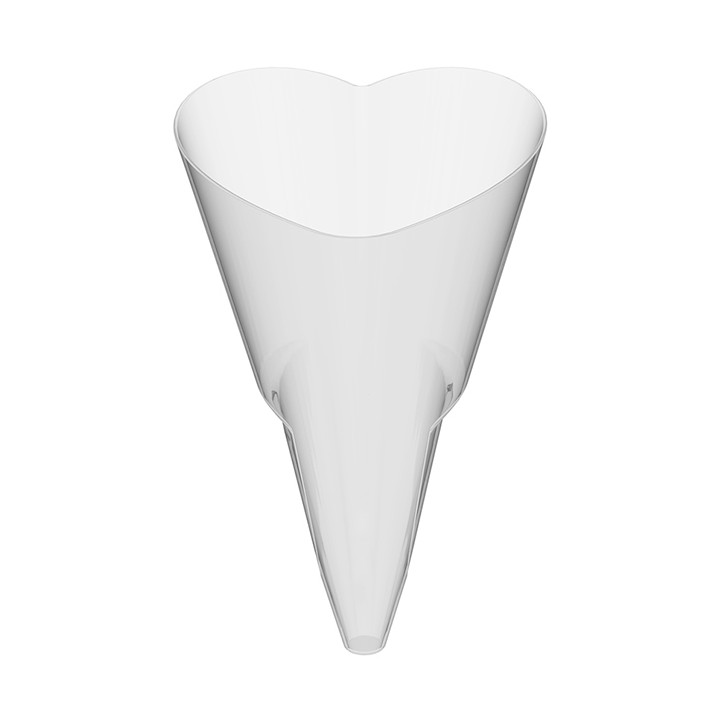 Plastic Serving Cone PS "Love" Clear 50 ml (120 Units)