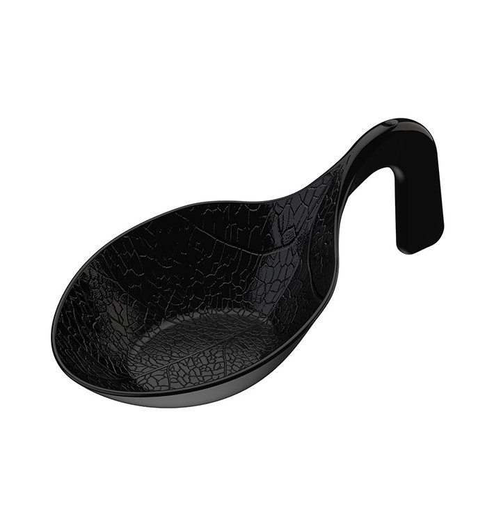 Tasting Spoon PS Crystal "Clorofilla" Black 9,cm (30 Units) 