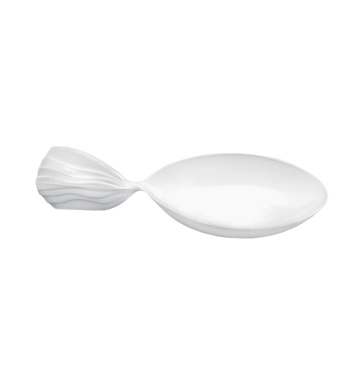Tasting Spoon PS "Fish" White 12 cm (30 Units) 