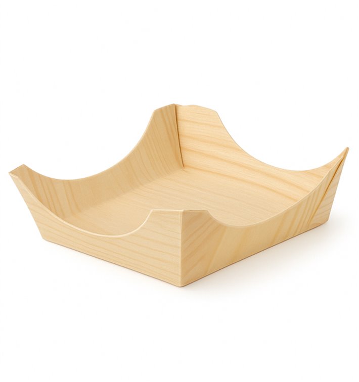 Pine Leaf Boat Tray 7,5x7,5x3cm (100 Units)  
