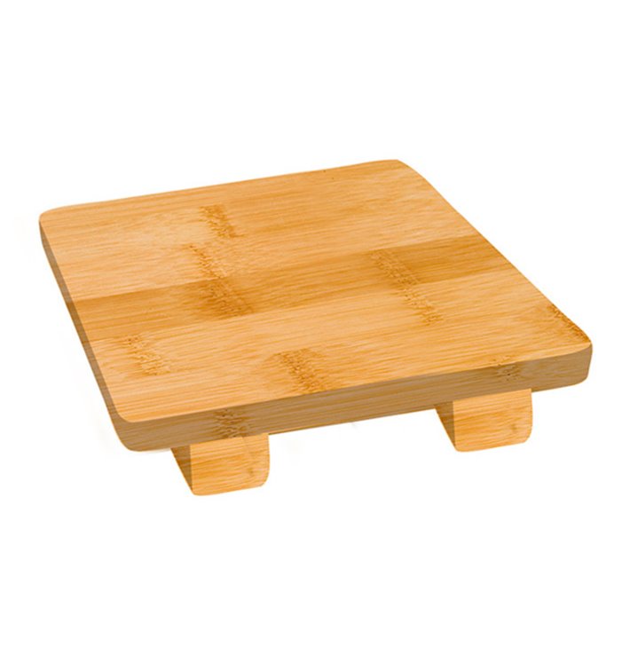 Bamboo Sushi Tray 15x15x2,5cm (1 Unit) 