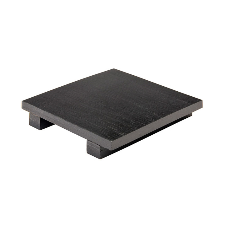 Bamboo Sushi Tray Black 15x15x2,5cm (1 Unit) 