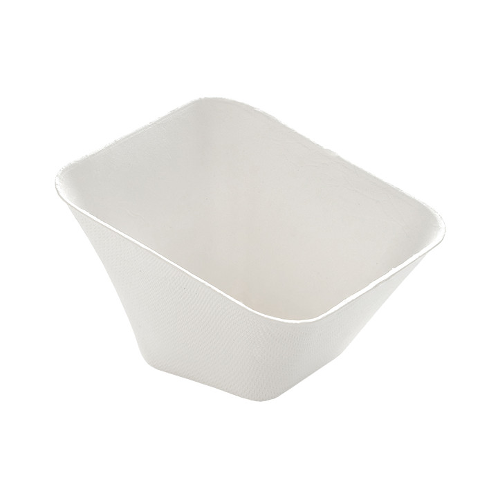 Sugarcane Mini Bowl Square Shape White 90ml (600 Units)