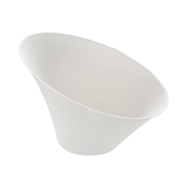 Sugarcane Mini Bowl Oval Shape White 300ml (50 Units)
