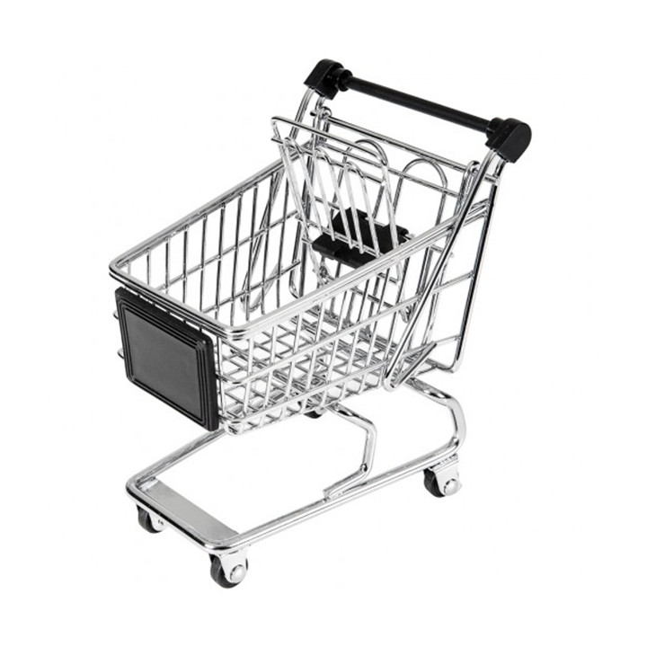 Serving Mini Shopping Basket Containers Steel 13x13,5x9,5cm (6 Units)