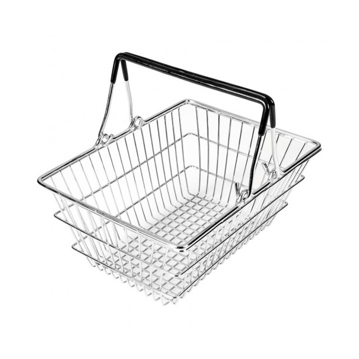 Serving Mini Shopping Basket Containers Steel 18,5x13,5x9cm (6 Units)