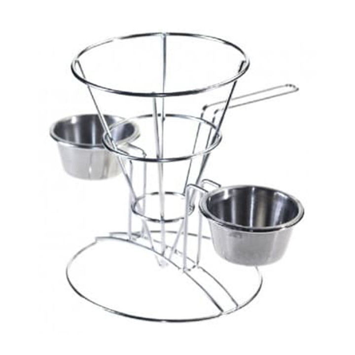 Display Basket Containers Steel 2 Cups Ø10,8x15,2cm (12 Units)