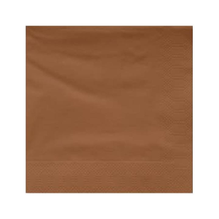 Paper Napkin Edging Brown 20x20 2C (100 Units)  