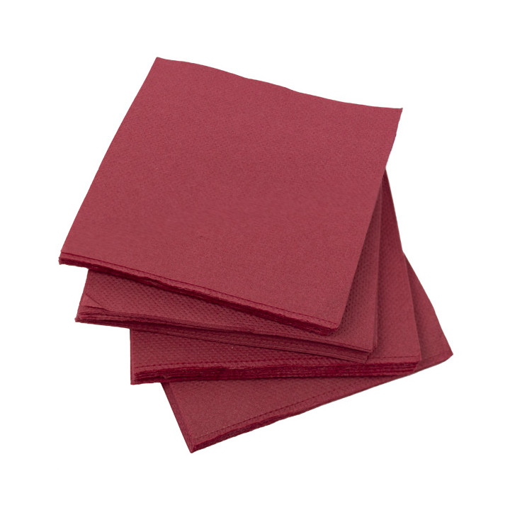 Paper Napkin Micropoint Burgundy 20x20cm 2C (100 Units)  