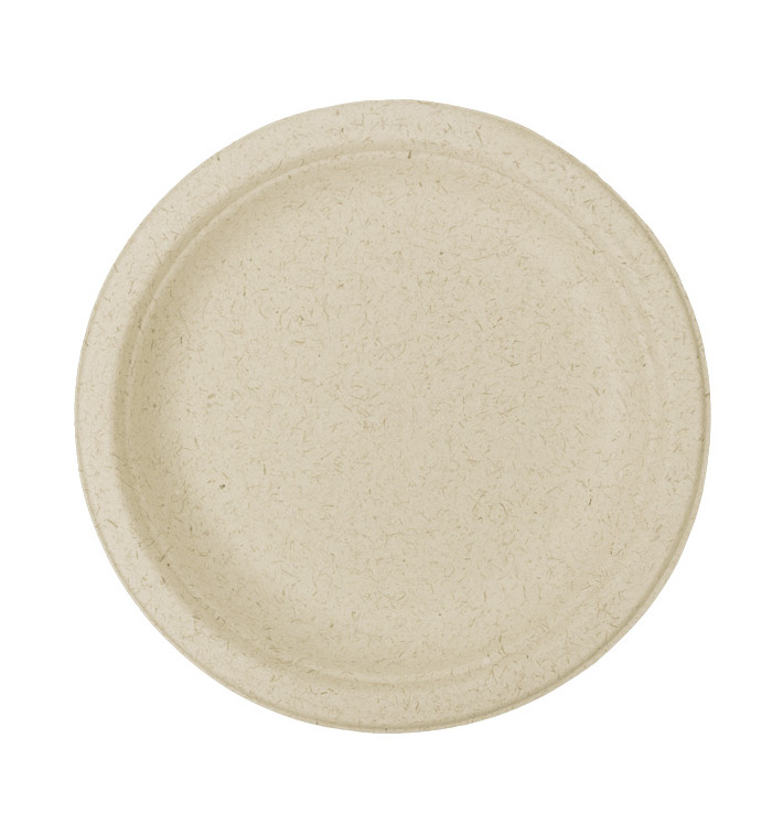 Wheat Straw Plate Natural Ø18 cm (50 Units)