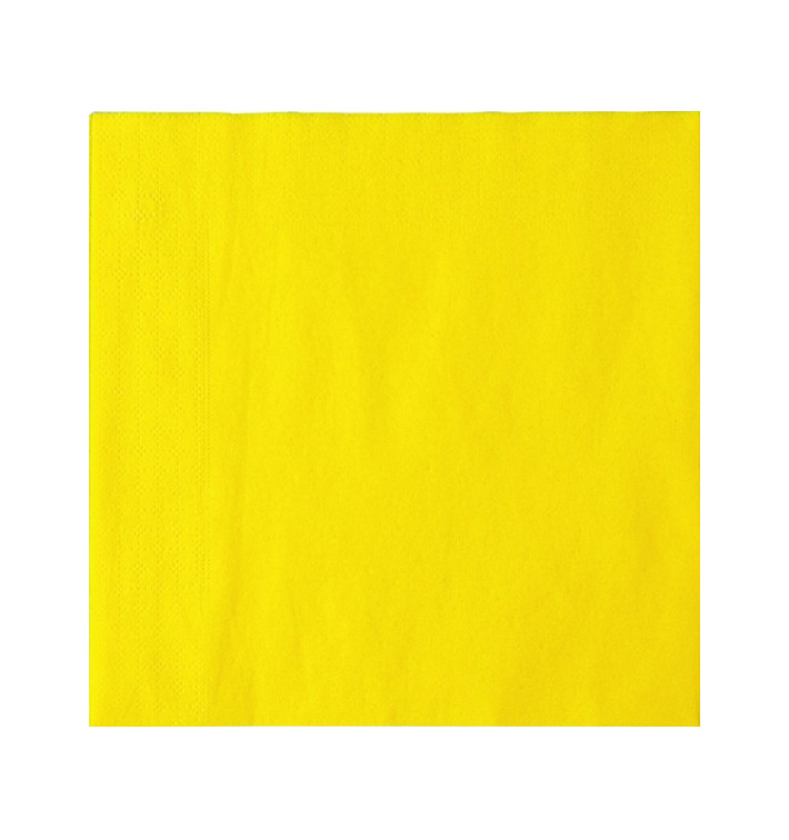 Paper Napkin Double Point Yellow 2C 33x33cm (50 Units) 