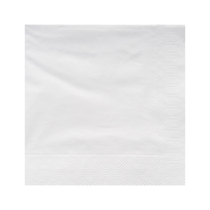 Paper Napkin Edging White 40x40cm 2C (50 Units)