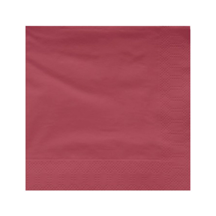 Paper Napkin Edging Burgundy 40x40cm (50 Units) 