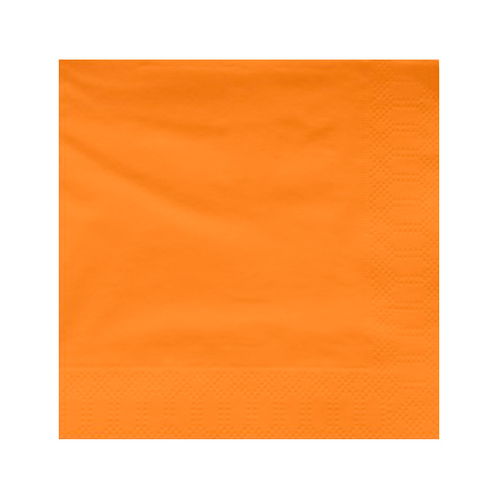 Paper Napkin Edging Orange 40x40cm (50 Units) 