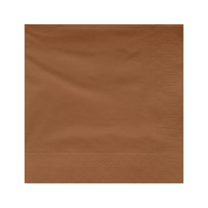 Paper Napkin Edging Brown 40x40cm (50 Units) 