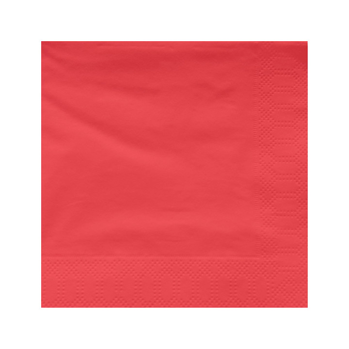 Paper Napkin Edging Red 40x40cm (50 Units) 