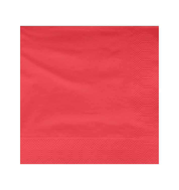 Paper Napkin Edging Red 40x40cm (1200 Units)