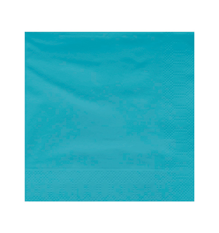 Paper Napkin Edging Light Blue 40x40cm (50 Units) 