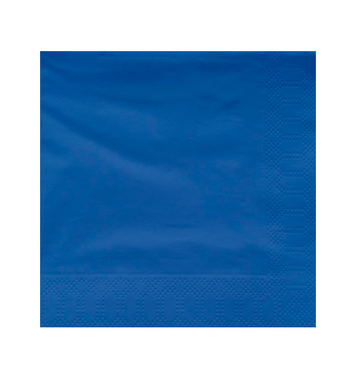Paper Napkin Edging Blue 40x40cm (50 Units) 