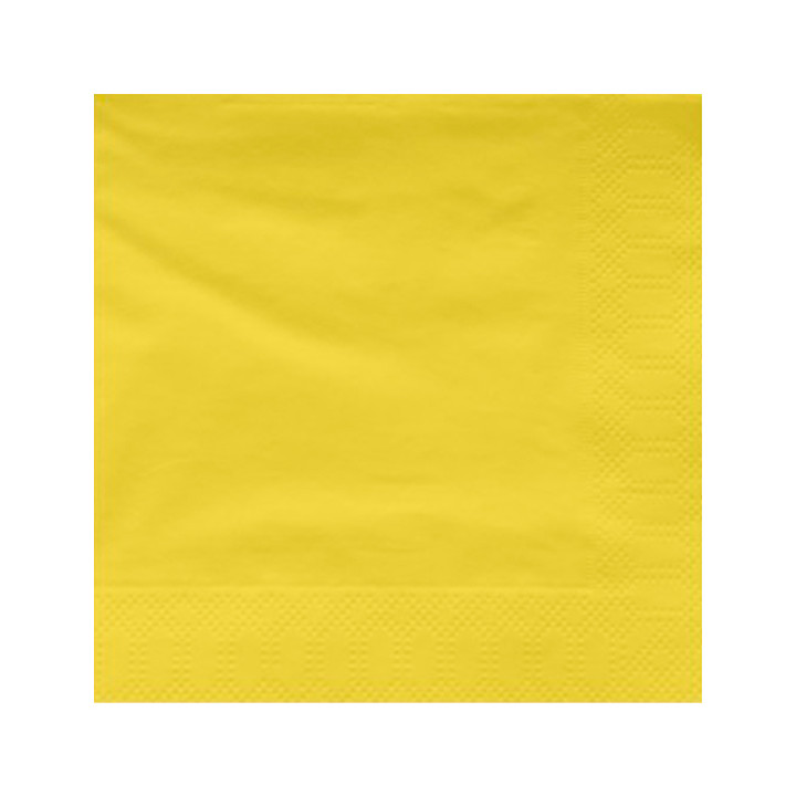 Paper Napkin Edging Yellow 40x40cm (50 Units) 