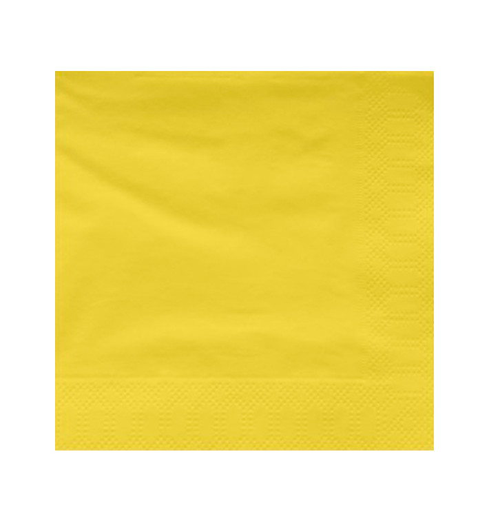 Paper Napkin Edging Yellow 40x40cm (1200 Units)