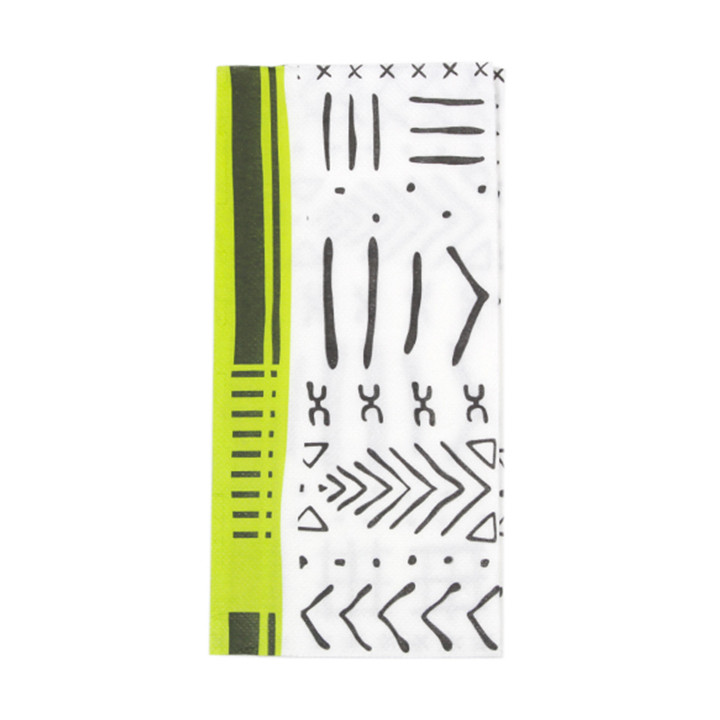 Paper Napkin Double Point "White Tribal"  1/8 40x40cm (30 Units) 