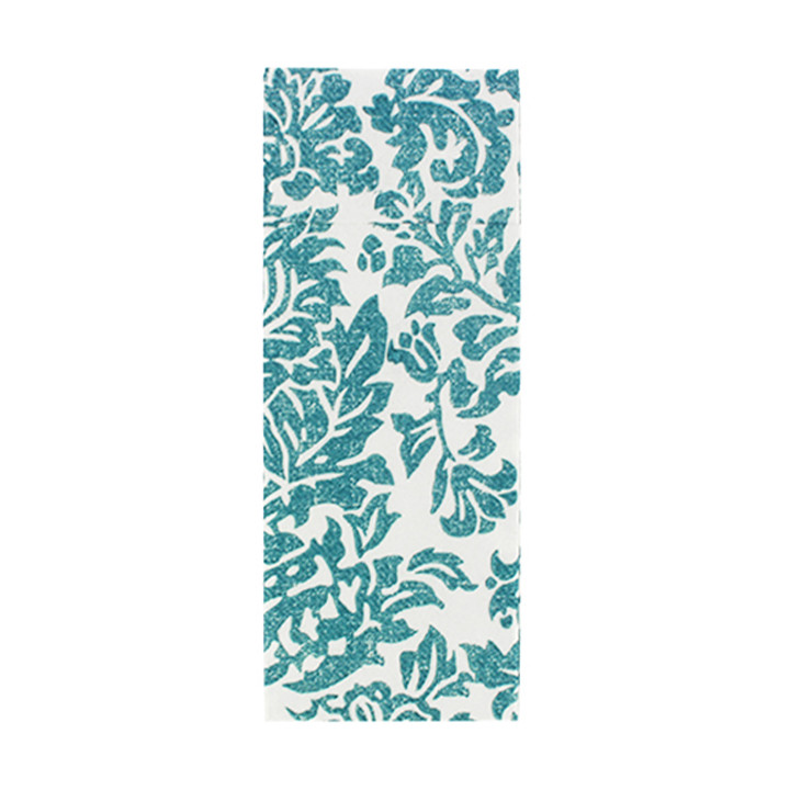 Pocket Fold Airlaid Napkins "Versalles" Turquoise 32x40cm 55g/m² (800 Units) 