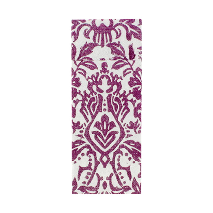 Pocket Fold Airlaid Napkins "Versalles" Purple 32x40cm 55g/m² (800 Units) 