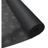 Novotex Tablecloth Roll Black "Estrellas" P40cm 1,2x50m  (1 Unit)