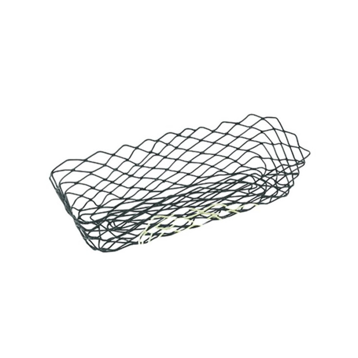Basket Food Containers Steel Rectangular Shape Black 27,5x14,2x8,5cm (6 Units)