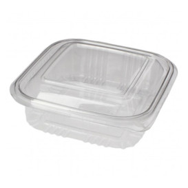 Plastic Hinged Deli Container PET Square shape 370ml (100 Units)  