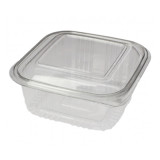 Plastic Hinged Deli Container PET Square shape 500ml (100 Units)  