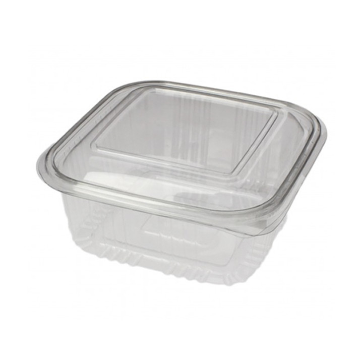Plastic Hinged Deli Container PET Square shape 500ml (900 Units)