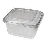 Plastic Hinged Deli Container PET Square shape 1000ml (100 Units)  