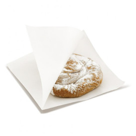 Paper Food Bag Grease-Proof Opened 2L White 15x16cm (250 Units)  