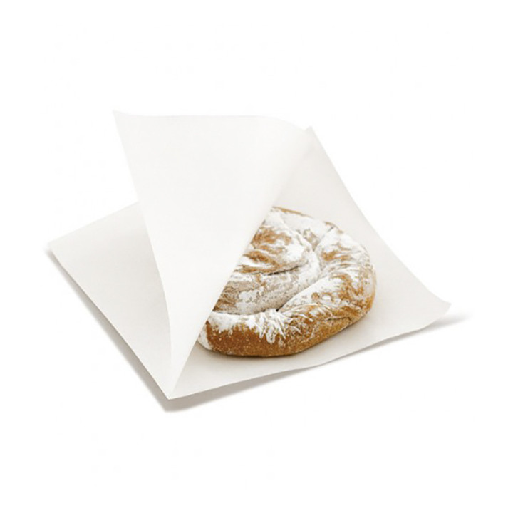 Paper Food Bag Grease-Proof Opened 2L White 15x16cm (4000 Uds)