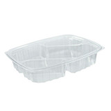 Plastic Deli Container OPS "ClearPac" 3 Compartments Diagonal Clear 887ml (63 Units)  