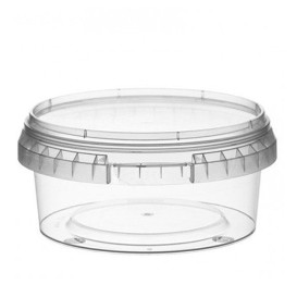 Plastic Deli Container with Plastic Lid PP Tamper-Evident 300 ml Ø11,8 (34 Units)