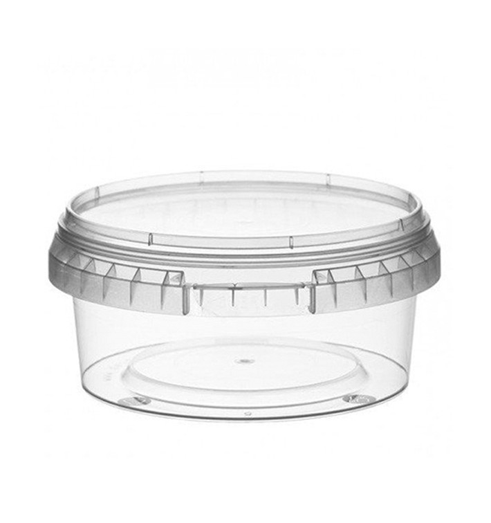Plastic Deli Container with Plastic Lid PP Tamper-Evident 300 ml Ø11,8 (34 Units)