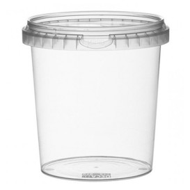 Plastic Deli Container with Plastic Lid PP Tamper-Evident 870 ml Ø11,8 (19 Units)