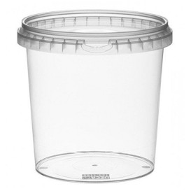 Plastic Deli Container with Plastic Lid PP Tamper-Evident 1180 ml Ø13,3 (18 Units)