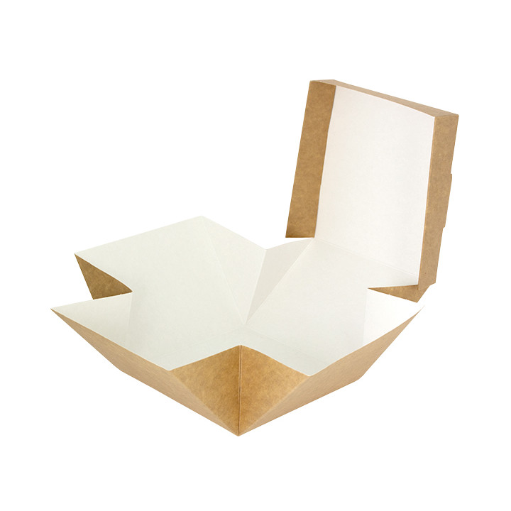 Gourmet Burger Box Kraft 13x13x10cm (25 Units)