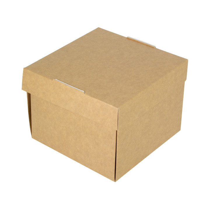Gourmet Burger Box Kraft 13x13x10cm (25 Units)
