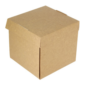 Gourmet Burger Box Kraft 13x13x13cm (25 Units)