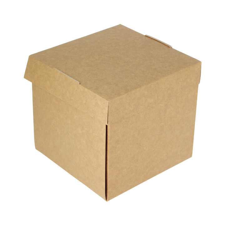 Gourmet Burger Box Kraft 13x13x13cm (25 Units)