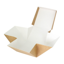 Gourmet Burger Box Kraft 13x13x13cm (25 Units)