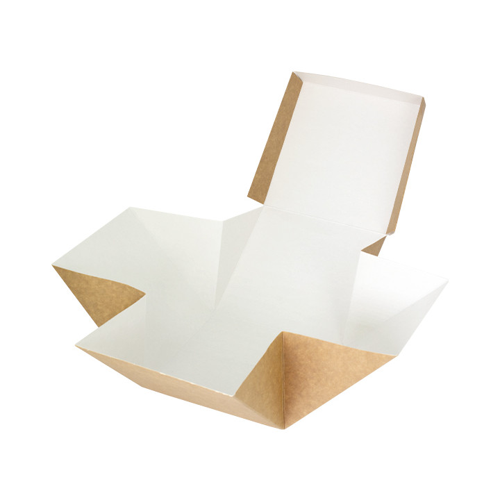 Gourmet Burger Box Kraft 13x13x13cm (25 Units)
