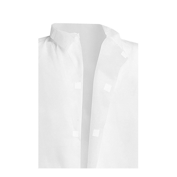 Disposable Lab Coat TST PP Velcro White XL 35gr (50 Units)