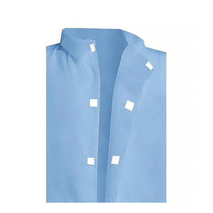 Industrial Lab Coat TST PP Velcro Blue XL 35gr (100 Units)