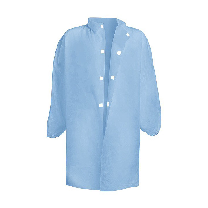 Industrial Lab Coat TST PP Velcro Blue XL 35gr (1 Unit) 